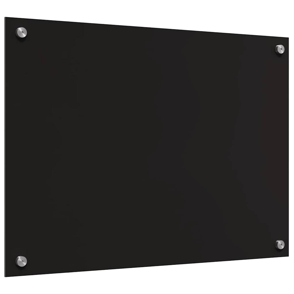 Keuken Achterwand Zwart 70 x 50 x 0.8 cm gehard glas