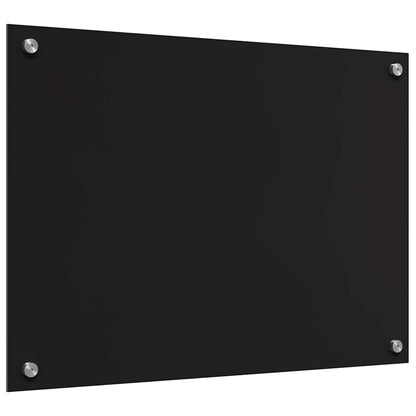 Keuken Achterwand Zwart 70 x 50 x 0.8 cm gehard glas