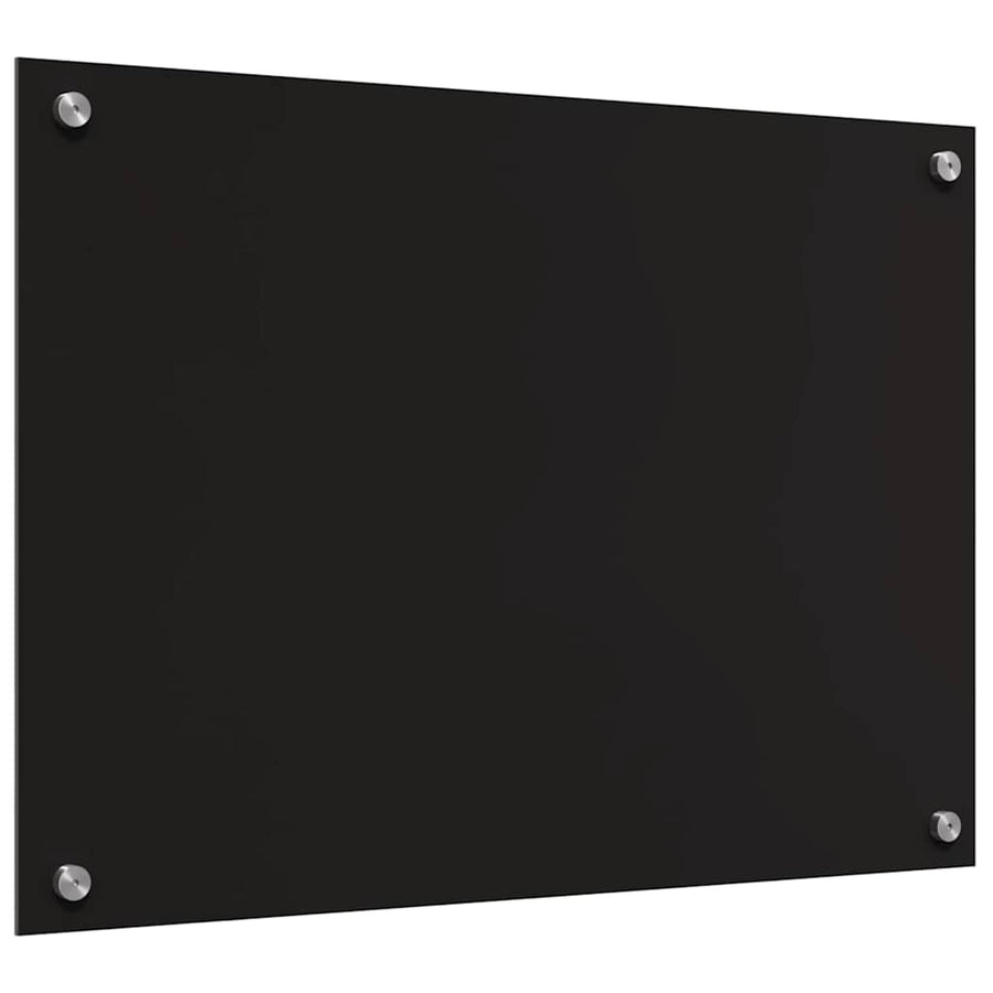 Keuken Achterwand Zwart 70 x 50 x 0.8 cm gehard glas