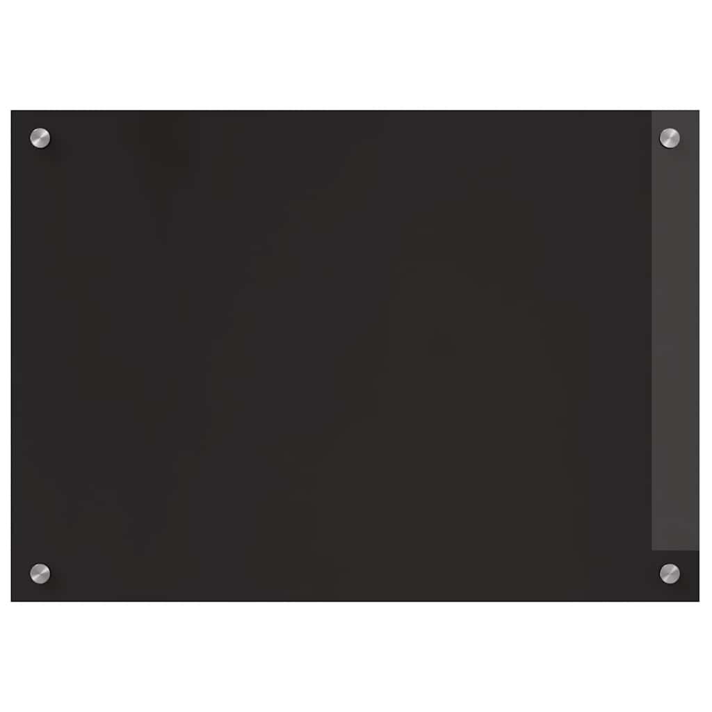 Keuken Achterwand Zwart 70 x 50 x 0.8 cm gehard glas