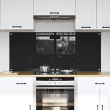 Keuken Achterwand Zwart 70 x 60 x 0.8 cm gehard glas