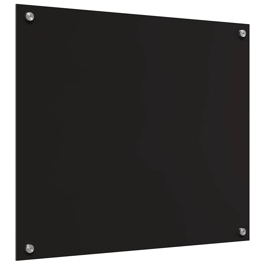 Keuken Achterwand Zwart 70 x 60 x 0.8 cm gehard glas