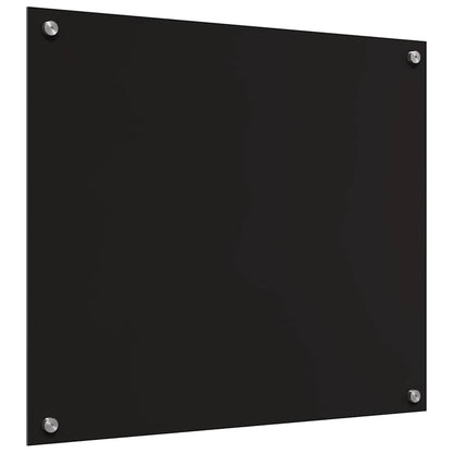 Keuken Achterwand Zwart 70 x 60 x 0.8 cm gehard glas