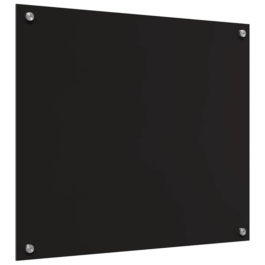 Keuken Achterwand Zwart 70 x 60 x 0.8 cm gehard glas