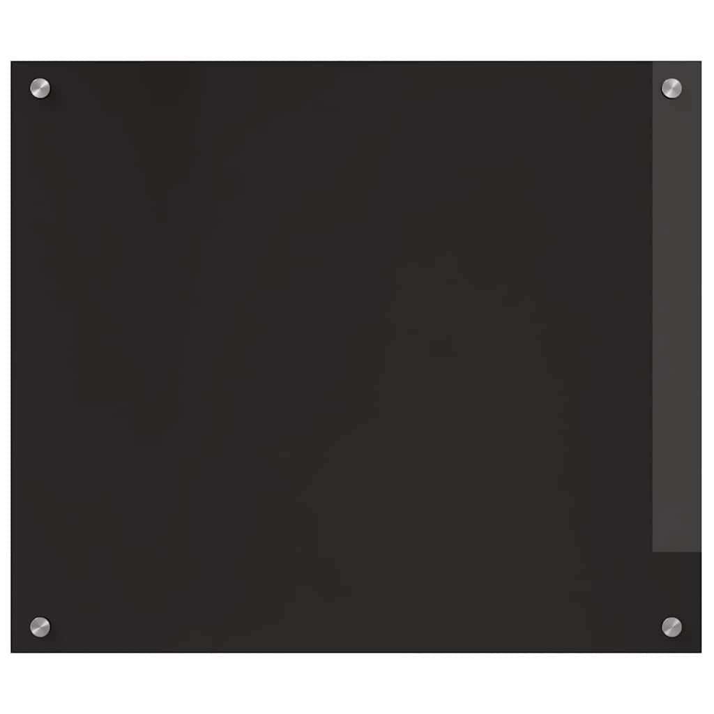 Keuken Achterwand Zwart 70 x 60 x 0.8 cm gehard glas