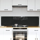 Kitchen Splashback 2 pcs Black 80 x 40 cm Tempered Glass