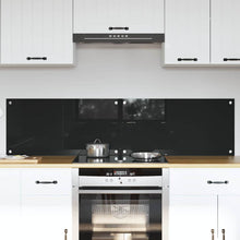 Keuken Achterwand Zwart 80 x 40 x 0.8 cm gehard glas