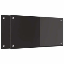 Keuken Achterwand Zwart 80 x 40 x 0.8 cm gehard glas