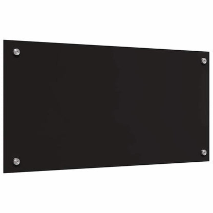 Keuken Achterwand Zwart 80 x 40 x 0.8 cm gehard glas