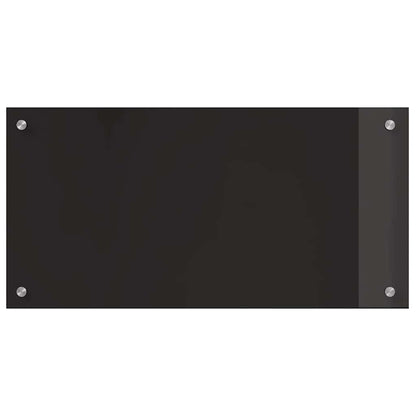 Keuken Achterwand Zwart 80 x 40 x 0.8 cm gehard glas