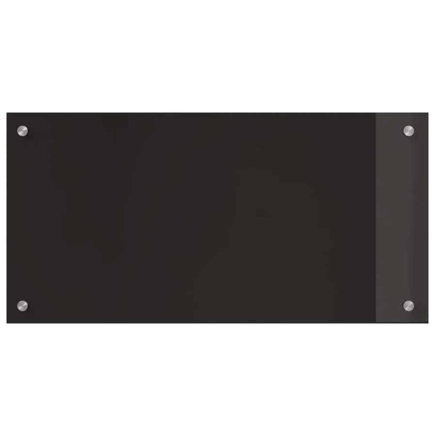 Keuken Achterwand Zwart 80 x 40 x 0.8 cm gehard glas