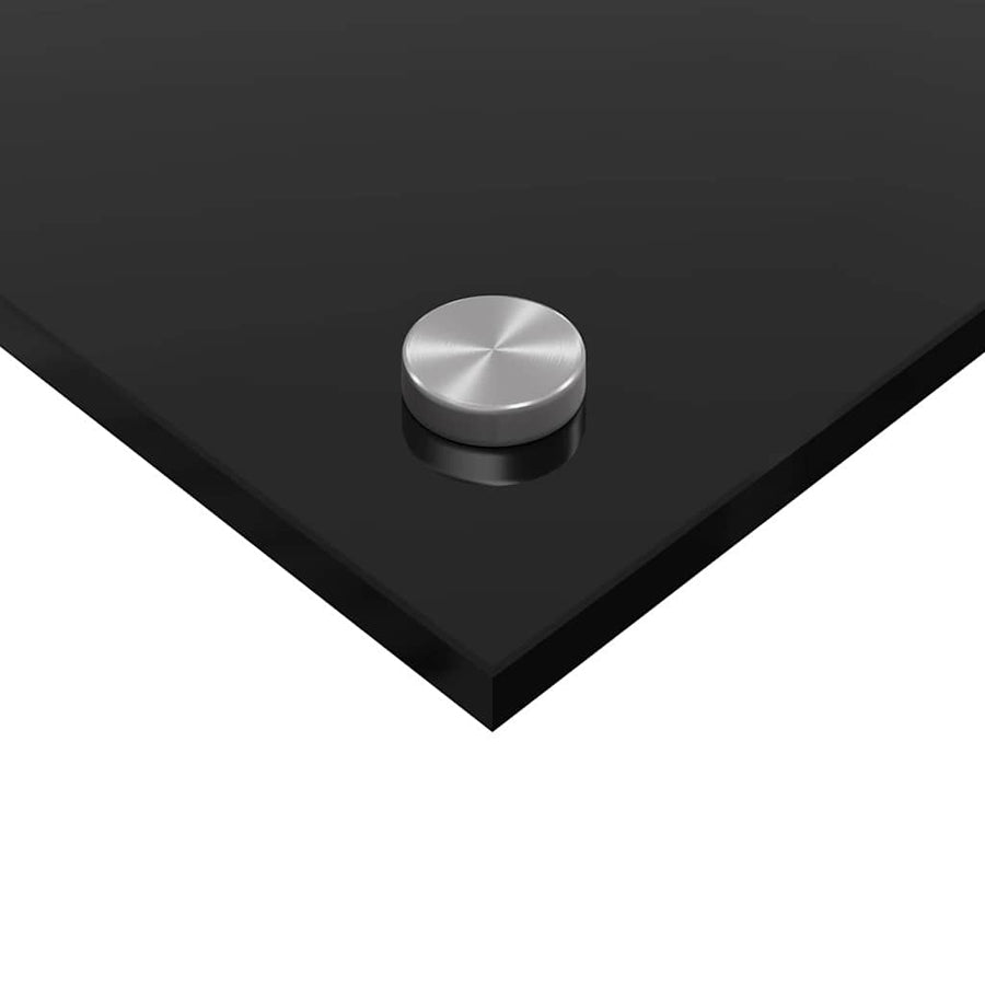 Keuken Achterwand Zwart 80 x 50 x 0.8 cm gehard glas