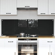 Keuken Achterwand Zwart 80 x 50 x 0.8 cm gehard glas