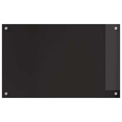 Keuken Achterwand Zwart 80 x 50 x 0.8 cm gehard glas