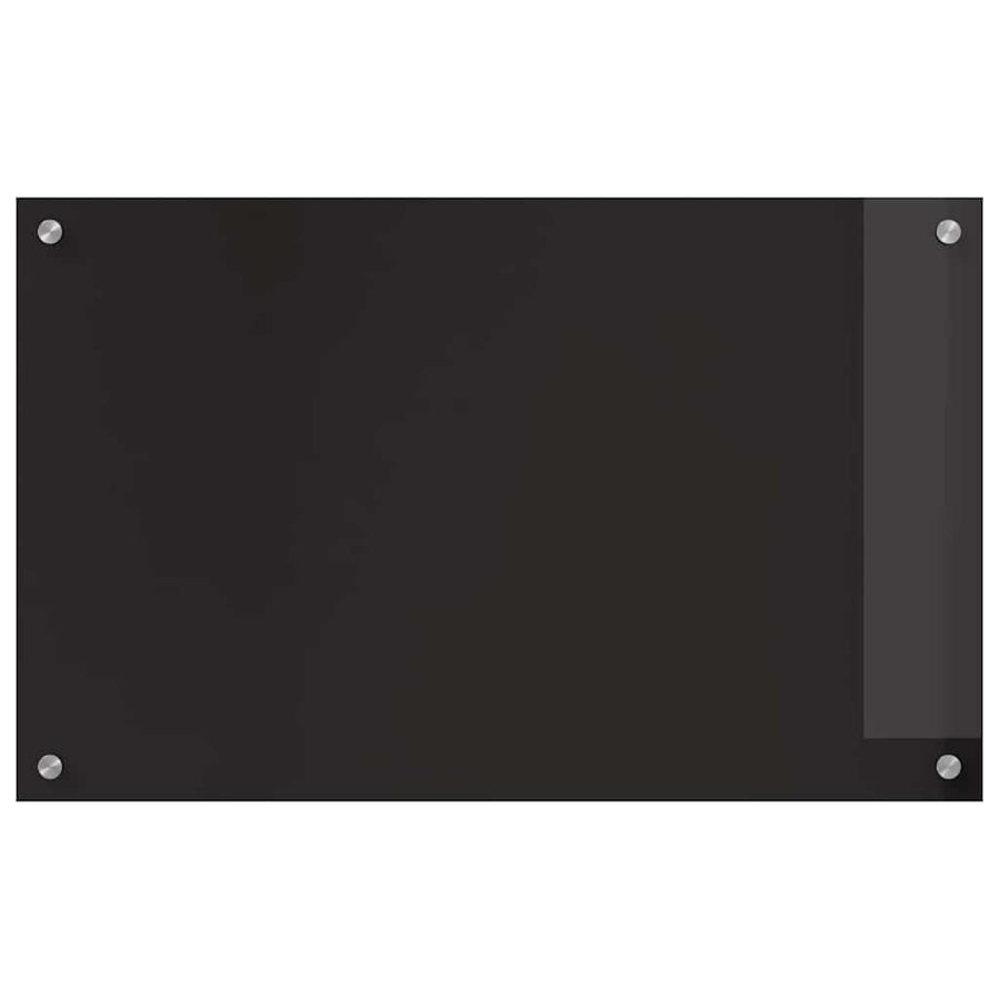 Keuken Achterwand Zwart 80 x 50 x 0.8 cm gehard glas