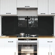 Keuken achterwand 2 stuks 80x60 cm gehard glas zwart