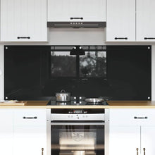 Keuken Achterwand Zwart 80 x 60 x 0.8 cm gehard glas