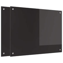 Keuken Achterwand Zwart 80 x 60 x 0.8 cm gehard glas