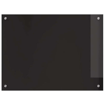 Keuken Achterwand Zwart 80 x 60 x 0.8 cm gehard glas
