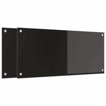 Keuken Achterwand Zwart 90 x 40 x 0,8 cm gehard glas