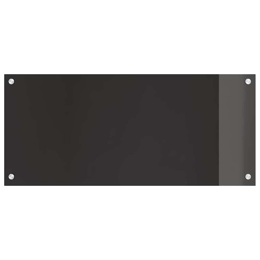 Keuken Achterwand Zwart 90 x 40 x 0,8 cm gehard glas