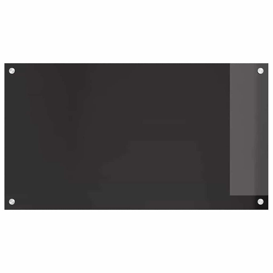 Keuken Achterwand Zwart 90 x 50 x 0.8 cm gehard glas
