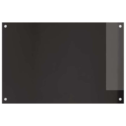 Keukenachterwand 2 pcs Zwart 90 x 60 cm gehard glas
