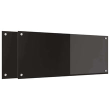 Keuken Achterwand Zwart 100 x 40 x 0,8 cm gehard glas