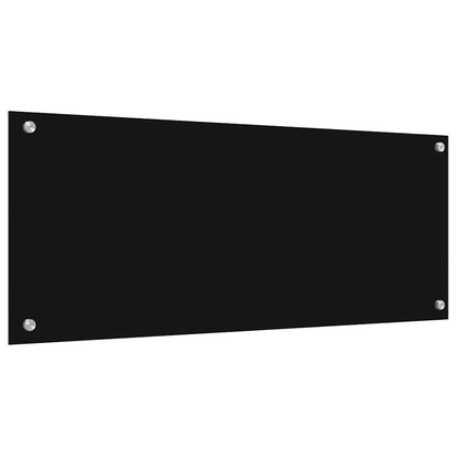 Keuken Achterwand Zwart 100 x 40 x 0,8 cm gehard glas
