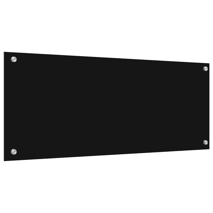 Keuken Achterwand Zwart 100 x 40 x 0,8 cm gehard glas