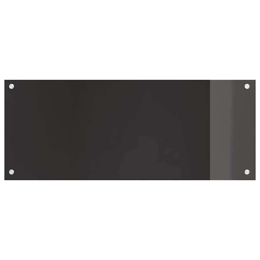 Keuken Achterwand Zwart 100 x 40 x 0,8 cm gehard glas
