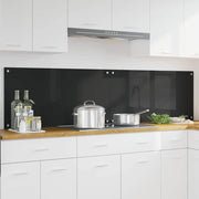 Keukenachterwand 2 stuks 100x50 cm gehard glas zwart