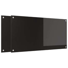 Keuken Achterwand Zwart 100 x 50 x 0,8 cm gehard glas