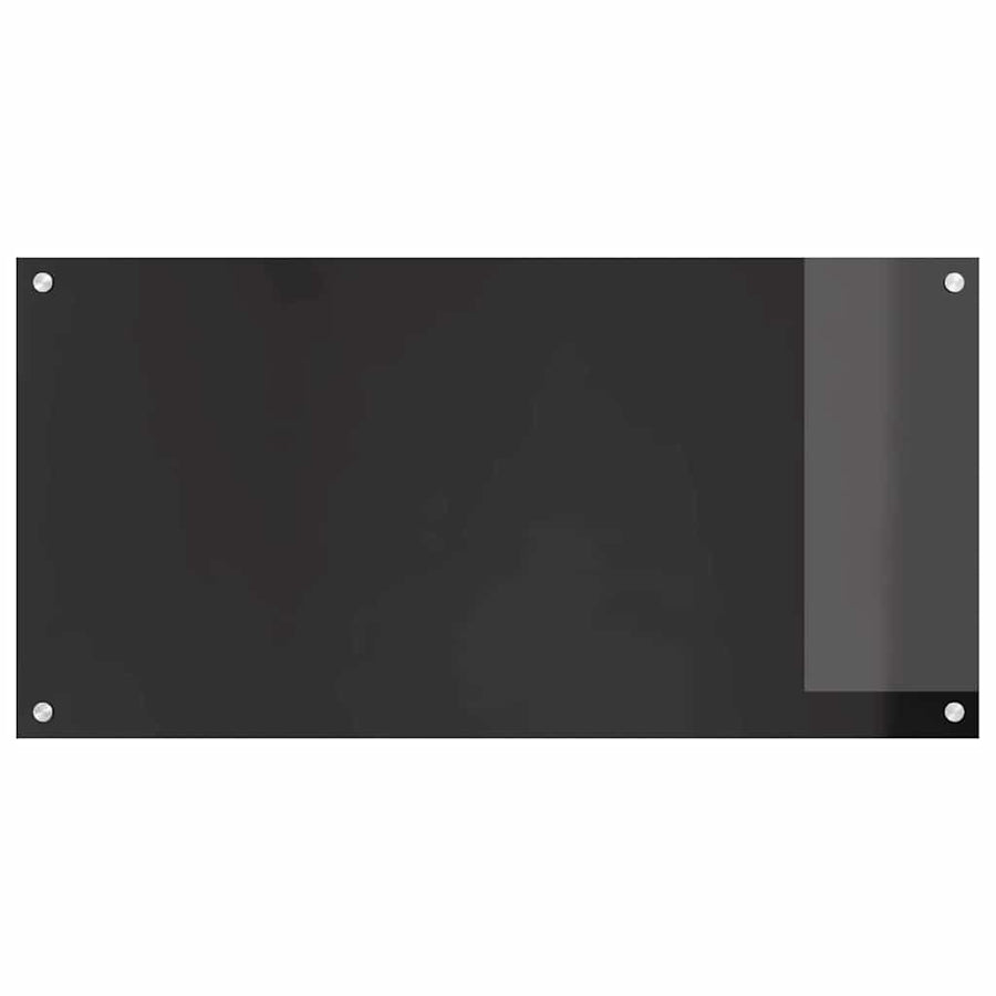 Keuken Achterwand Zwart 100 x 50 x 0,8 cm gehard glas