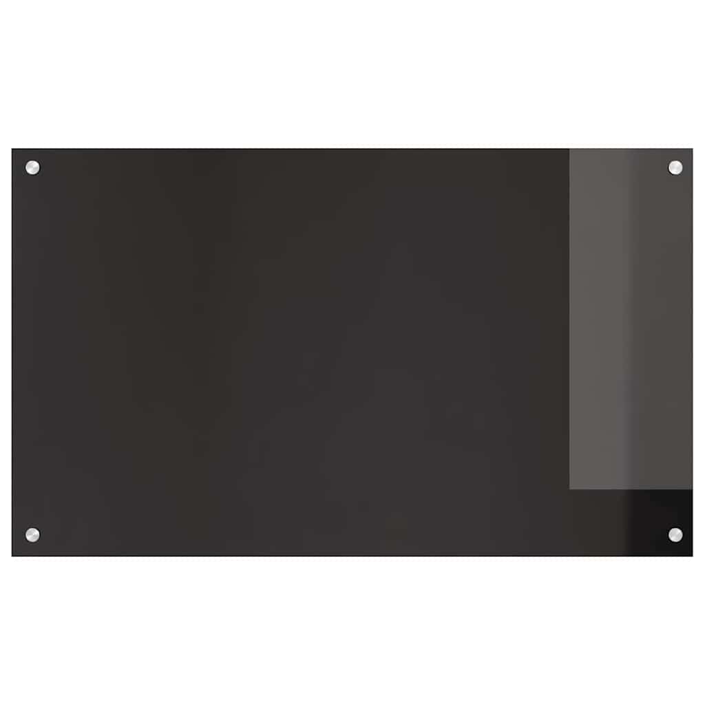 Keuken Achterwand Zwart 100 x 60 x 0,8 cm gehard glas