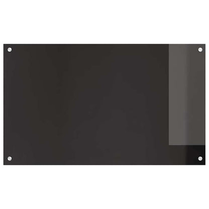 Keuken Achterwand Zwart 100 x 60 x 0,8 cm gehard glas