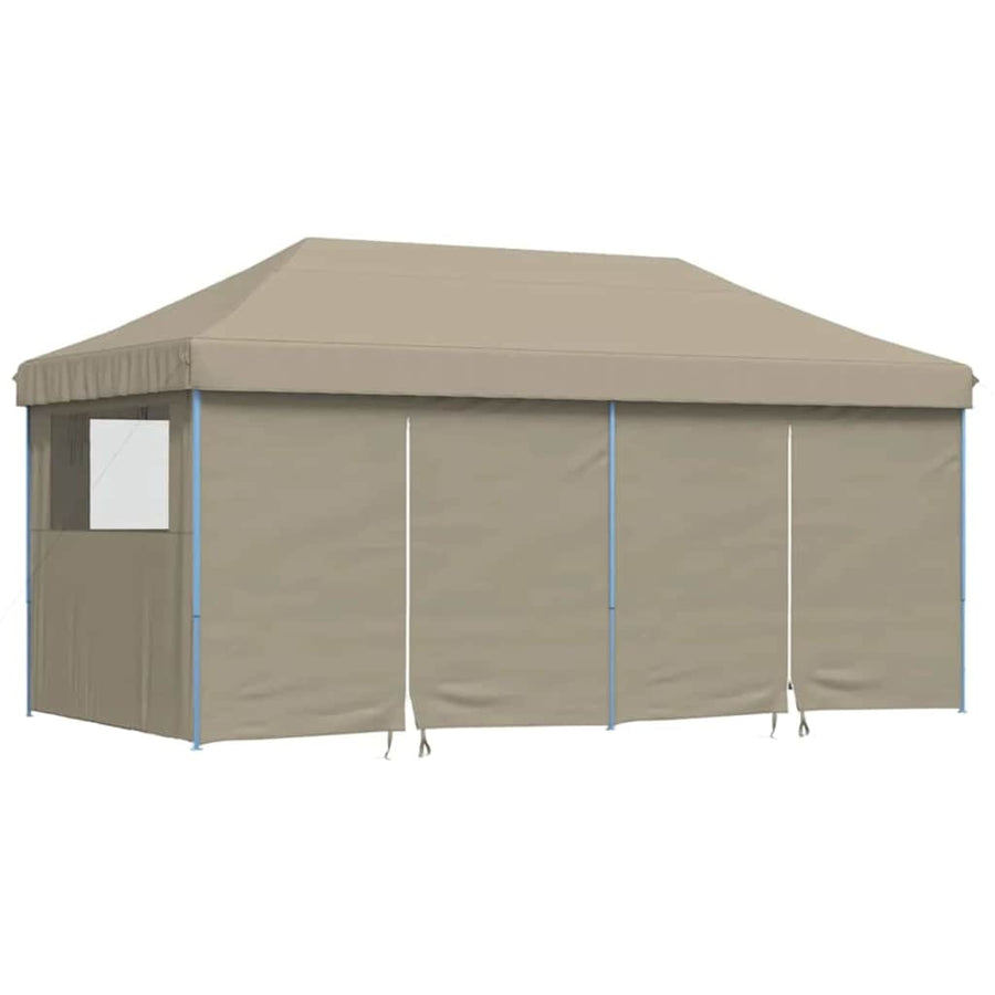 Partytent Pop-Up Taupe 580 X 292 X 315 Cm Oxford Stof Zwart