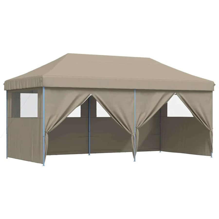 Partytent Pop-Up Taupe 580 X 292 X 315 Cm Oxford Stof Zwart