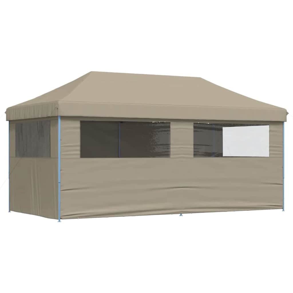 Partytent Pop-Up Taupe 580 X 292 X 315 Cm Oxford Stof Zwart