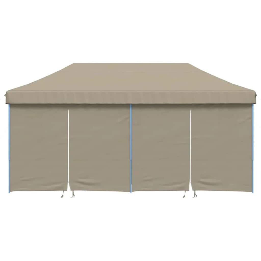Partytent Pop-Up Taupe 580 X 292 X 315 Cm Oxford Stof Zwart