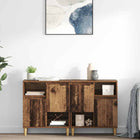 Dressoir 60x35x70 cm bewerkt hout oud hout (2 stuks)