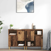 Dressoir 60x35x70 cm bewerkt hout oud hout (2 stuks)