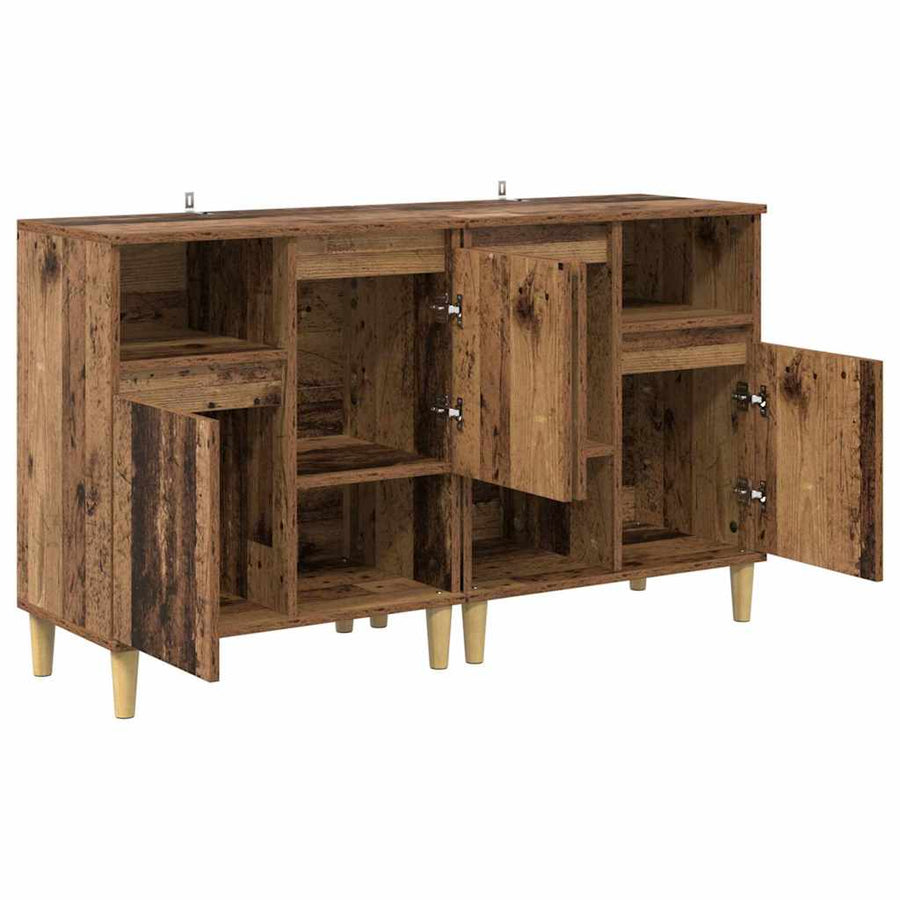 Dressoirs 2 pcs Oud Hout 60 x 35 x 70 cm Bewerkt hout