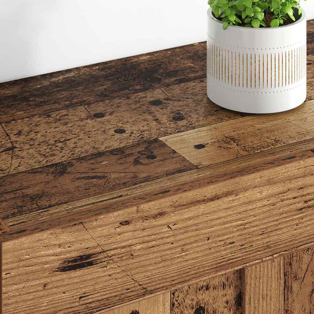 Wandkasten 2 pcs Oud Hout 69,5 x 34 x 90 cm Bewerkt hout
