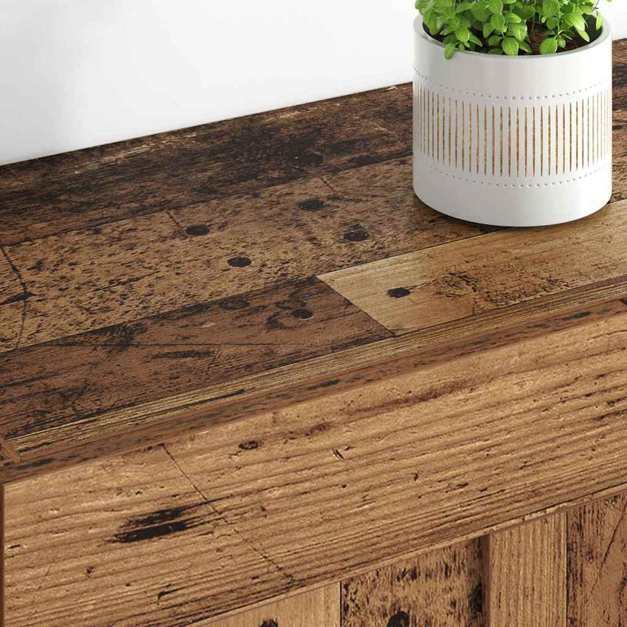 Wandkasten 2 pcs Oud Hout 69,5 x 34 x 90 cm Bewerkt hout