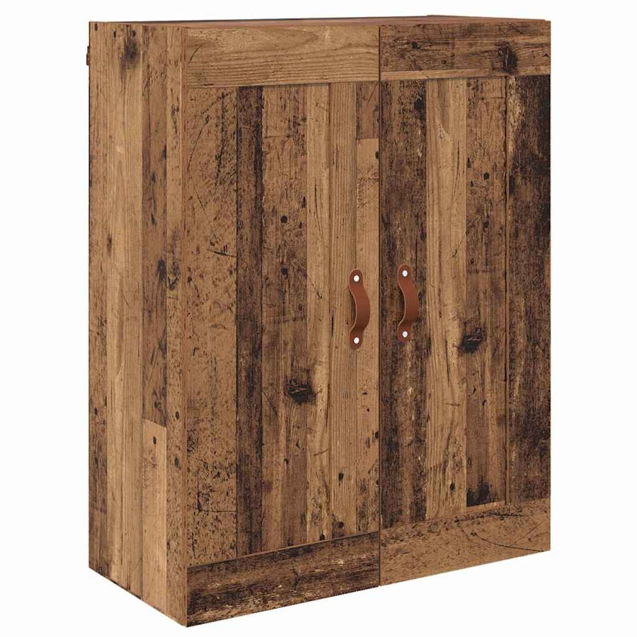 Wandkasten 2 pcs Oud Hout 69,5 x 34 x 90 cm Bewerkt hout