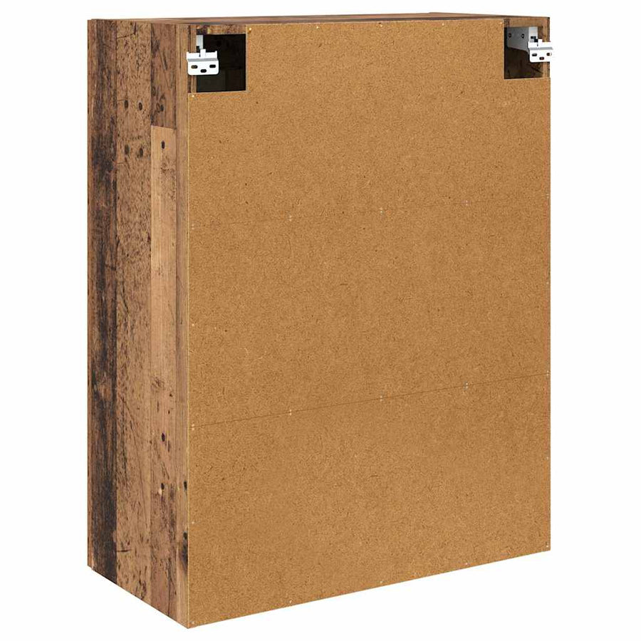 Wandkasten 2 pcs Oud Hout 69,5 x 34 x 90 cm Bewerkt hout