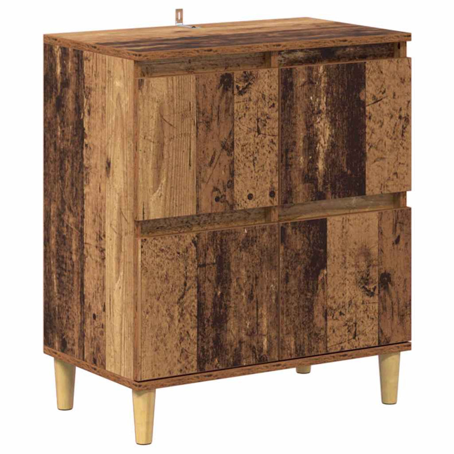 Dressoirs 3 pcs Oud Hout 60 x 35 x 70 cm Bewerkt hout