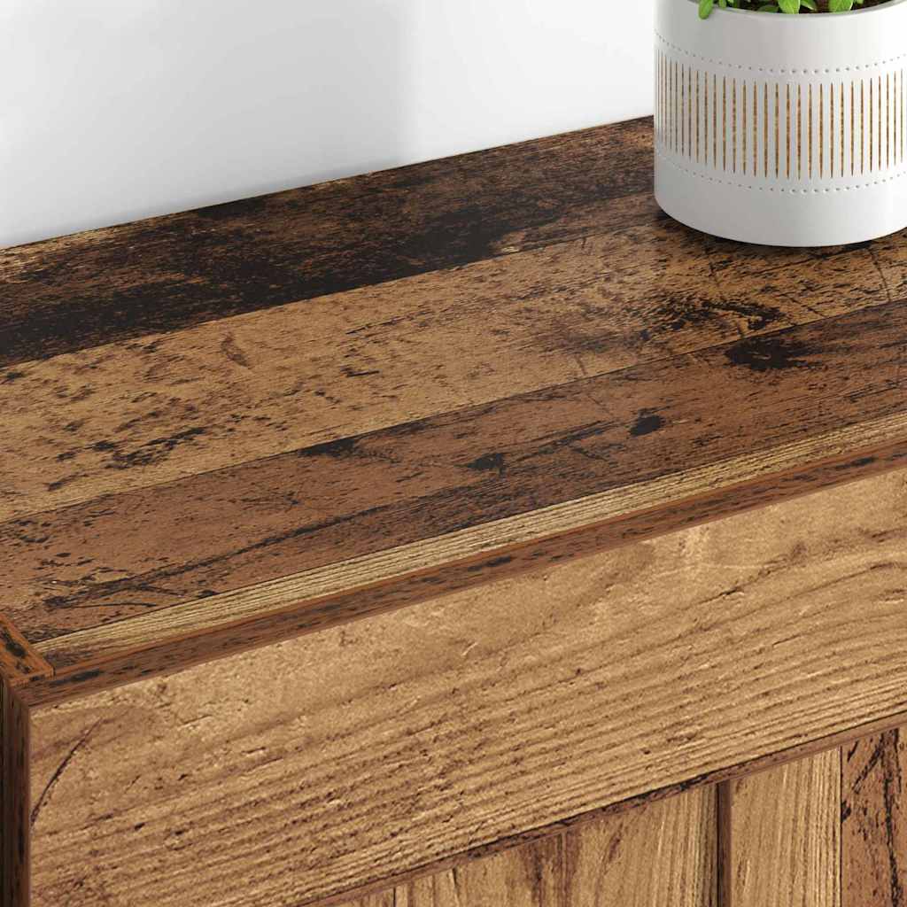 Wandkasten 2 pcs Oud Hout 69,5 x 34 x 90 cm Bewerkt hout