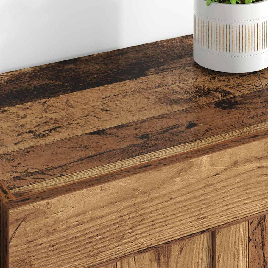 Wandkasten 2 pcs Oud Hout 69,5 x 34 x 90 cm Bewerkt hout